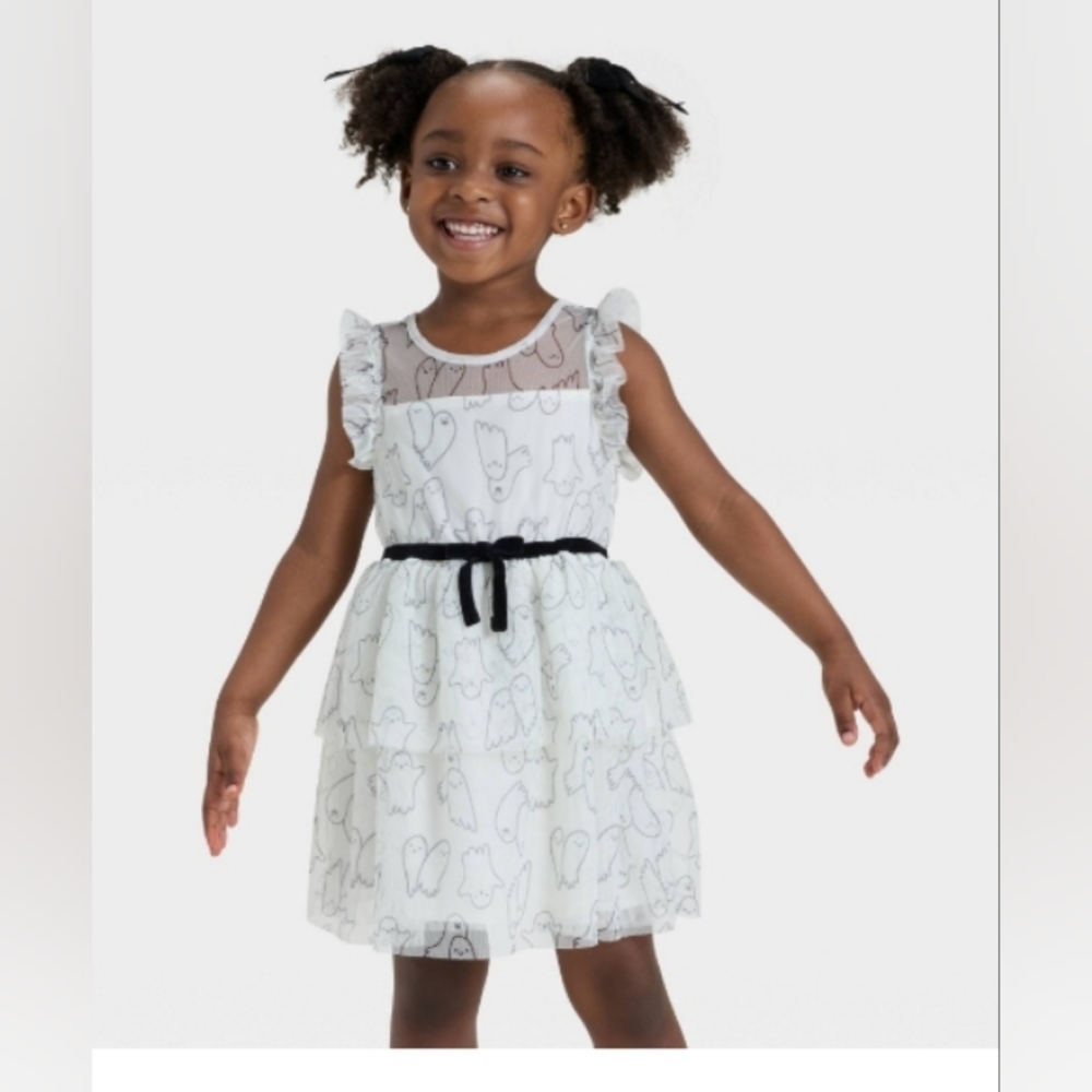 Brand New Little Girls Ghost Halloween Dress